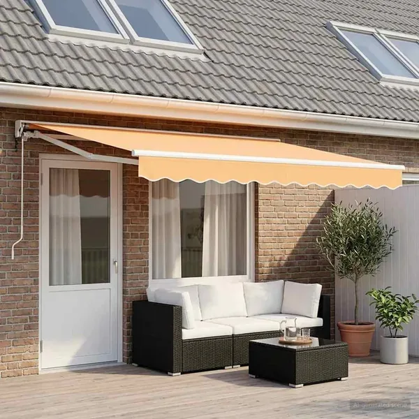Auvent rétractable électrique Sable 4 × 3,5 m