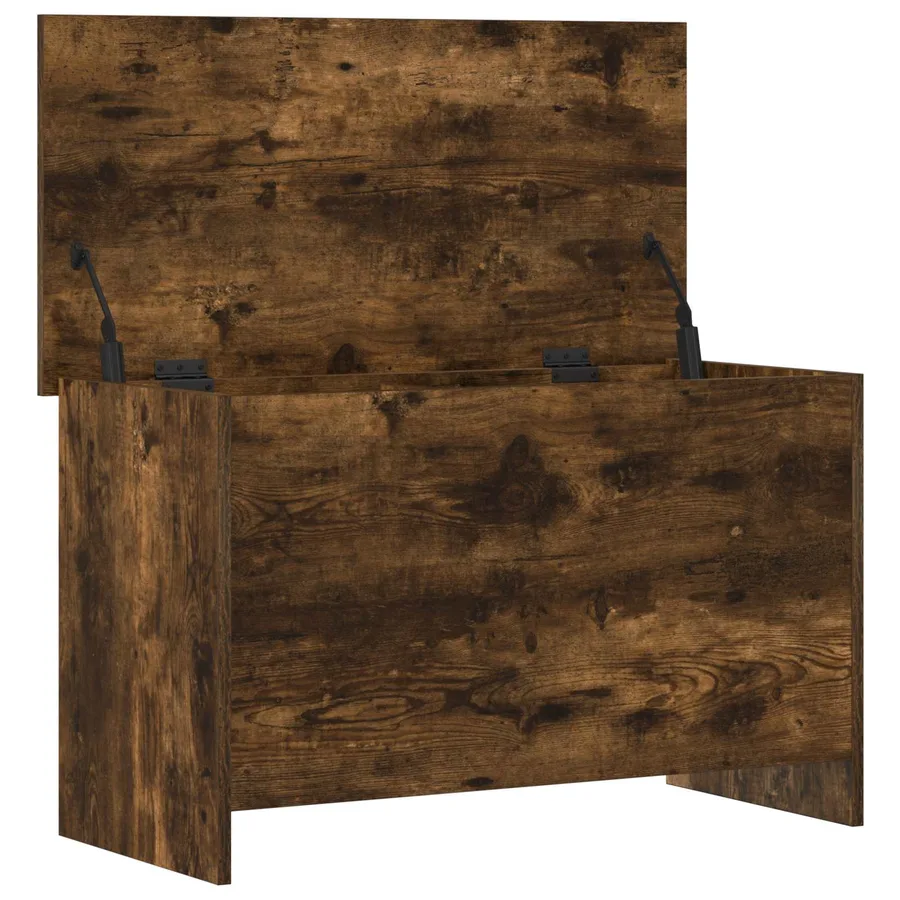 Coffre de rangement avec stockage Chêne fumé 80 x 40 x 50 cm - 5
