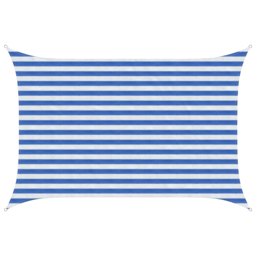 Voile d'ombre Bleu et Blanc 2 x 3 m HDPE