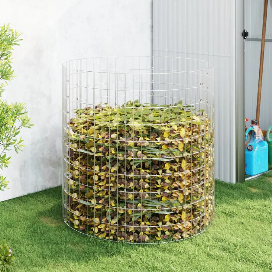 Composteur de jardin Ø100x100 cm Acier galvanisé