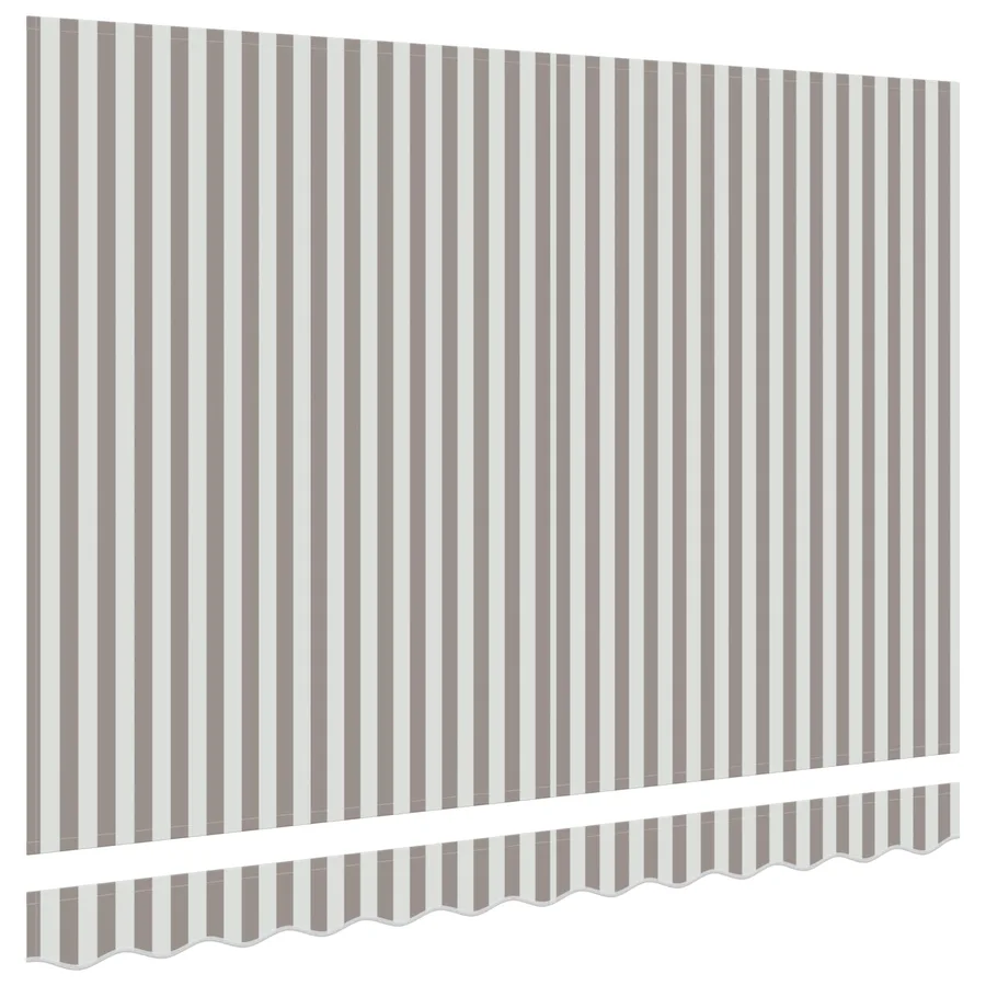 Toile de rechange pour auvent Gris clair et blanc 3,5 x 2 m - 3