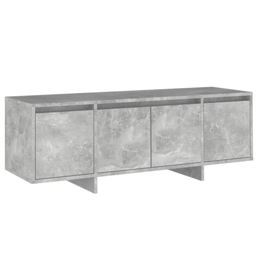 Meuble TV gris béton 120x30x40,5 cm bois d'ingénierie - 2