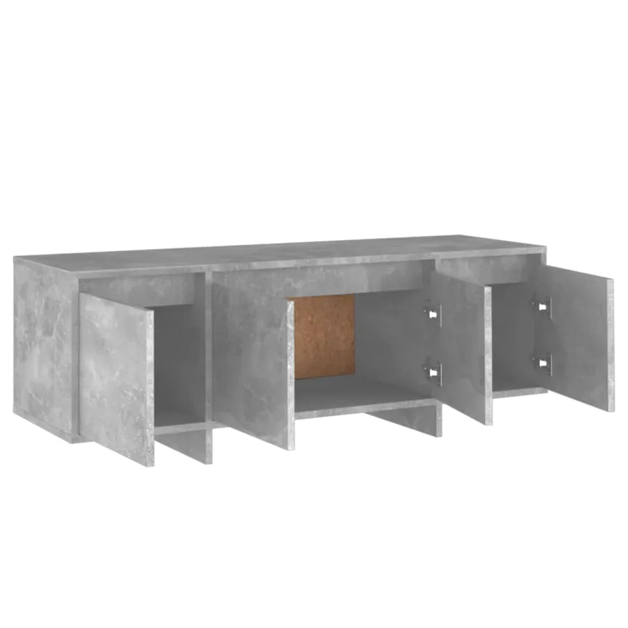Meuble TV gris béton 120x30x40,5 cm bois d'ingénierie - 7