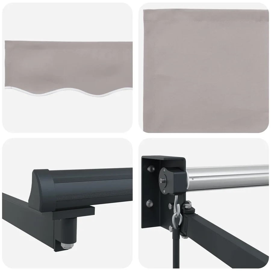 Auvent rétractable Gris clair 3,5 x 2 m - 7