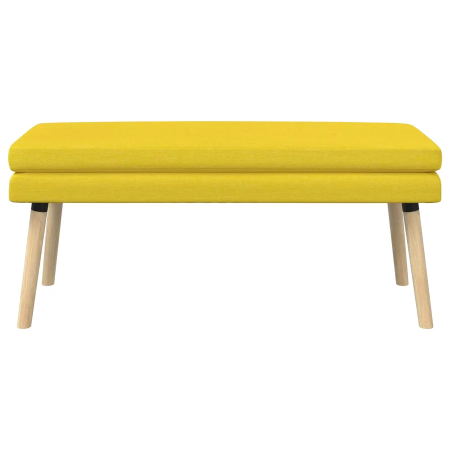 Banc à double couche Jaune clair 110 x 40 x 47 cm Tissu - 5