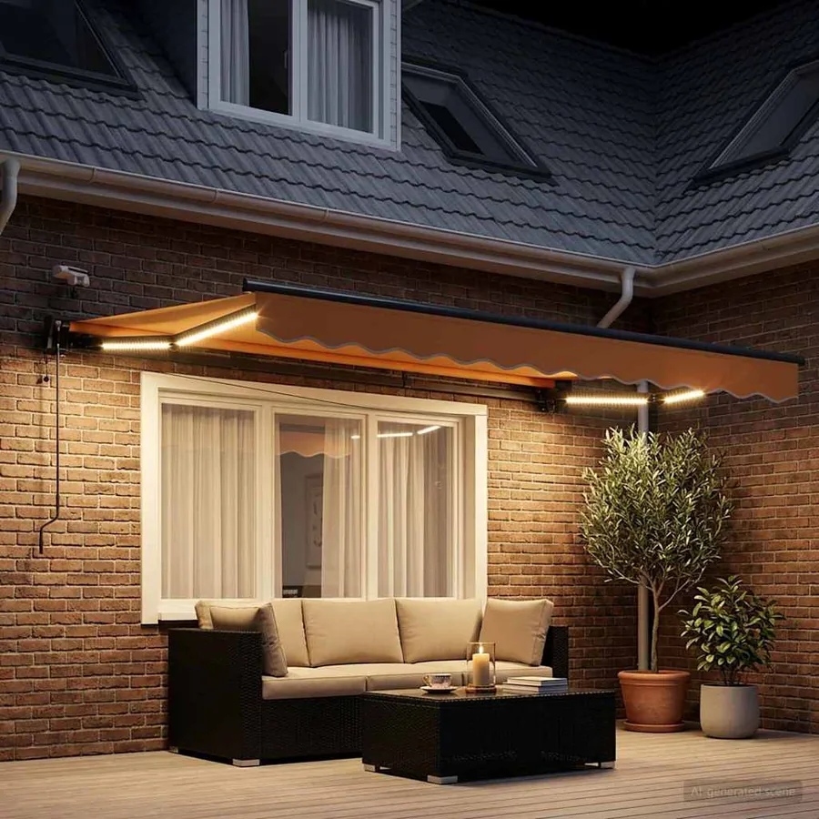 Auvent rétractable électrique Sable 3,5 x 2 m