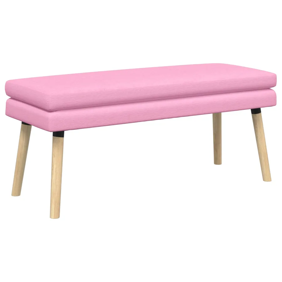 Banc à double couche Rose 110 x 40 x 47 cm Tissu - 2