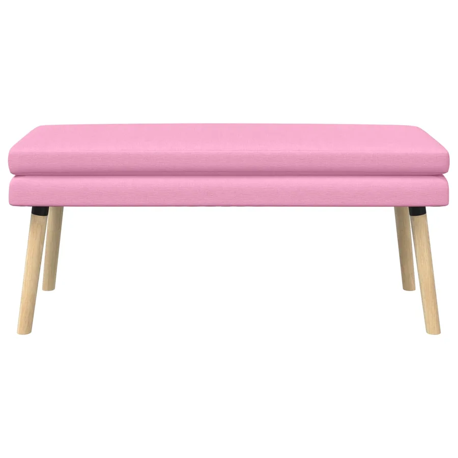 Banc à double couche Rose 110 x 40 x 47 cm Tissu - 5