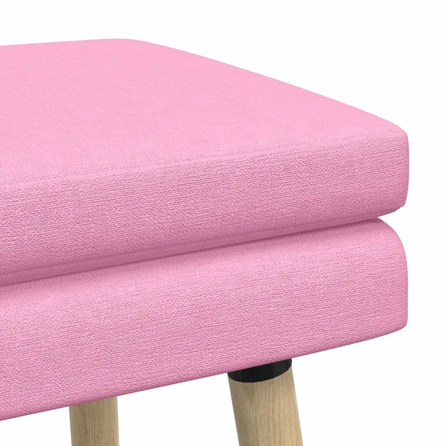 Banc à double couche Rose 110 x 40 x 47 cm Tissu - 6