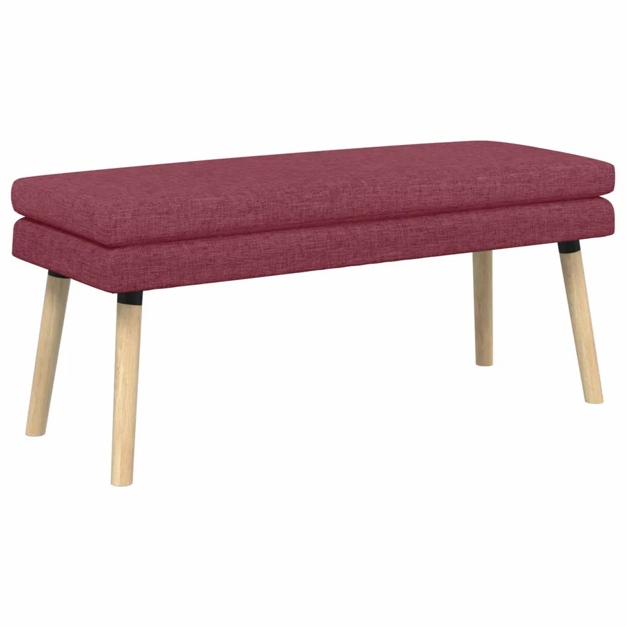 Banc à double couche Bordeaux 110 x 40 x 47 cm Tissu - 2