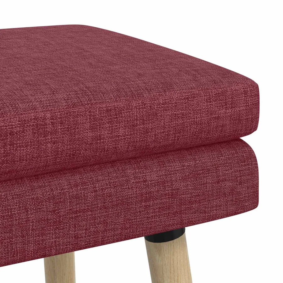 Banc à double couche Bordeaux 110 x 40 x 47 cm Tissu - 6