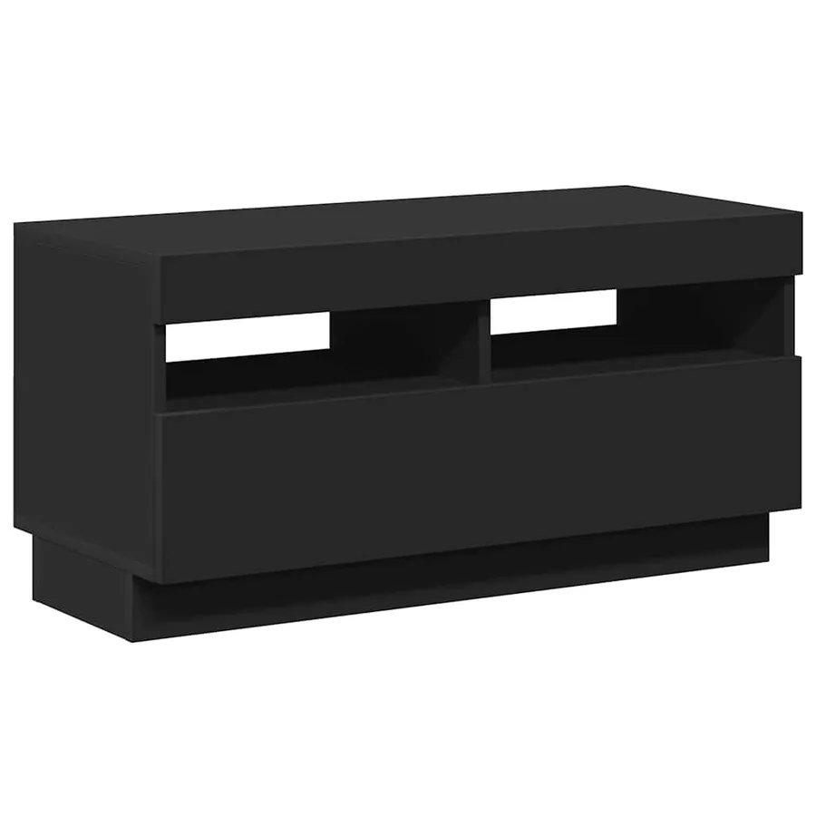 Meuble TV avec lumières LED noir 80x35x40 cm - 6