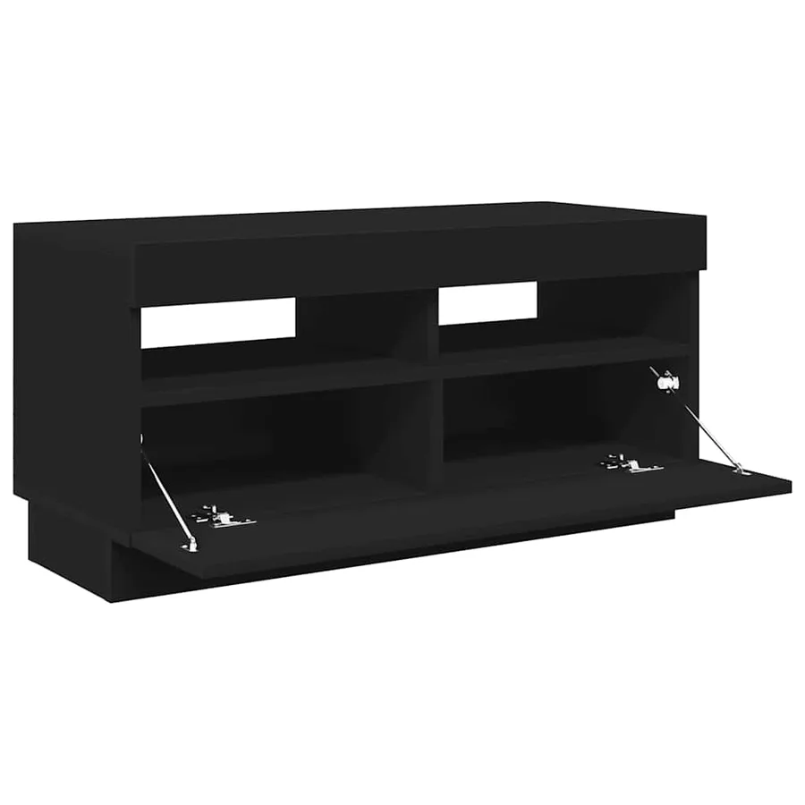 Meuble TV avec lumières LED noir 80x35x40 cm - 7