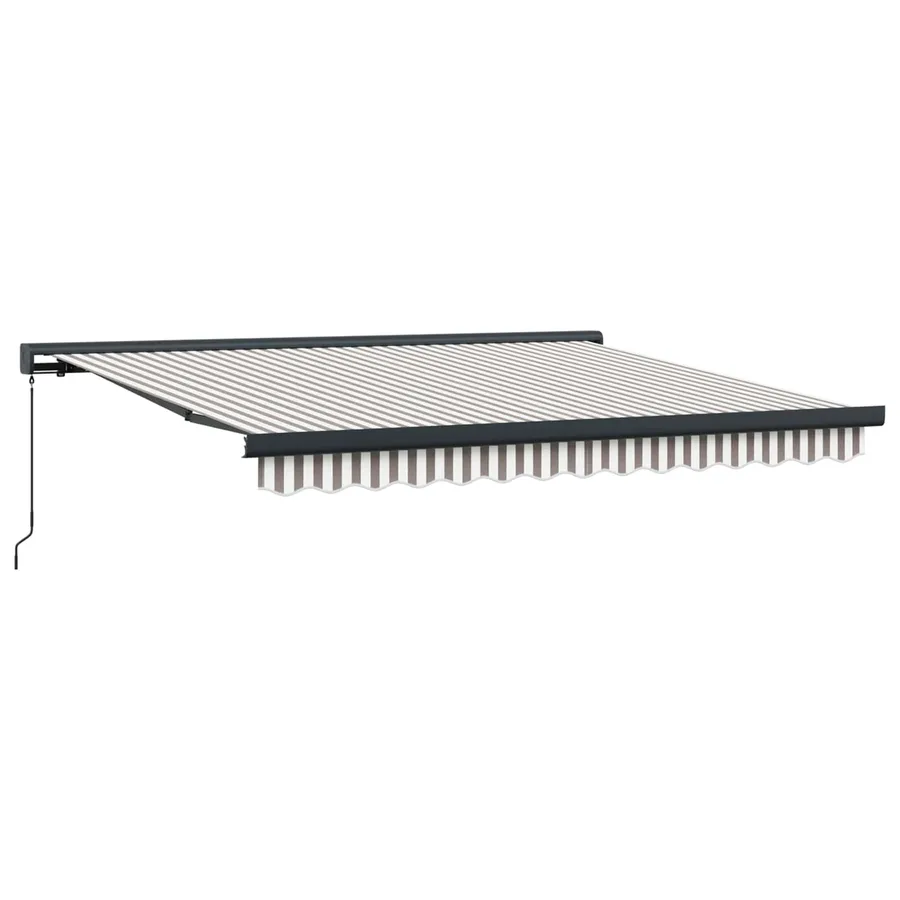 Auvent rétractable Gris clair et blanc 350 x 250 cm - 2