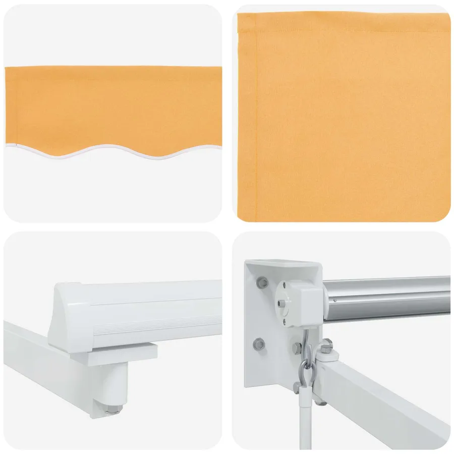 Auvent rétractable Sable 4 x 2 m 100% Polyester et Aluminium - 4