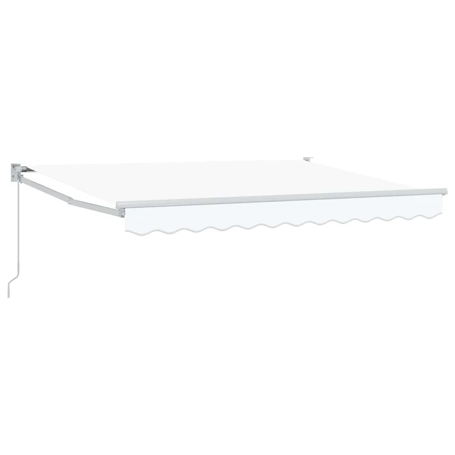 Auvent rétractable Blanc 3,5 x 2 m 100% Polyester et Aluminium - 2