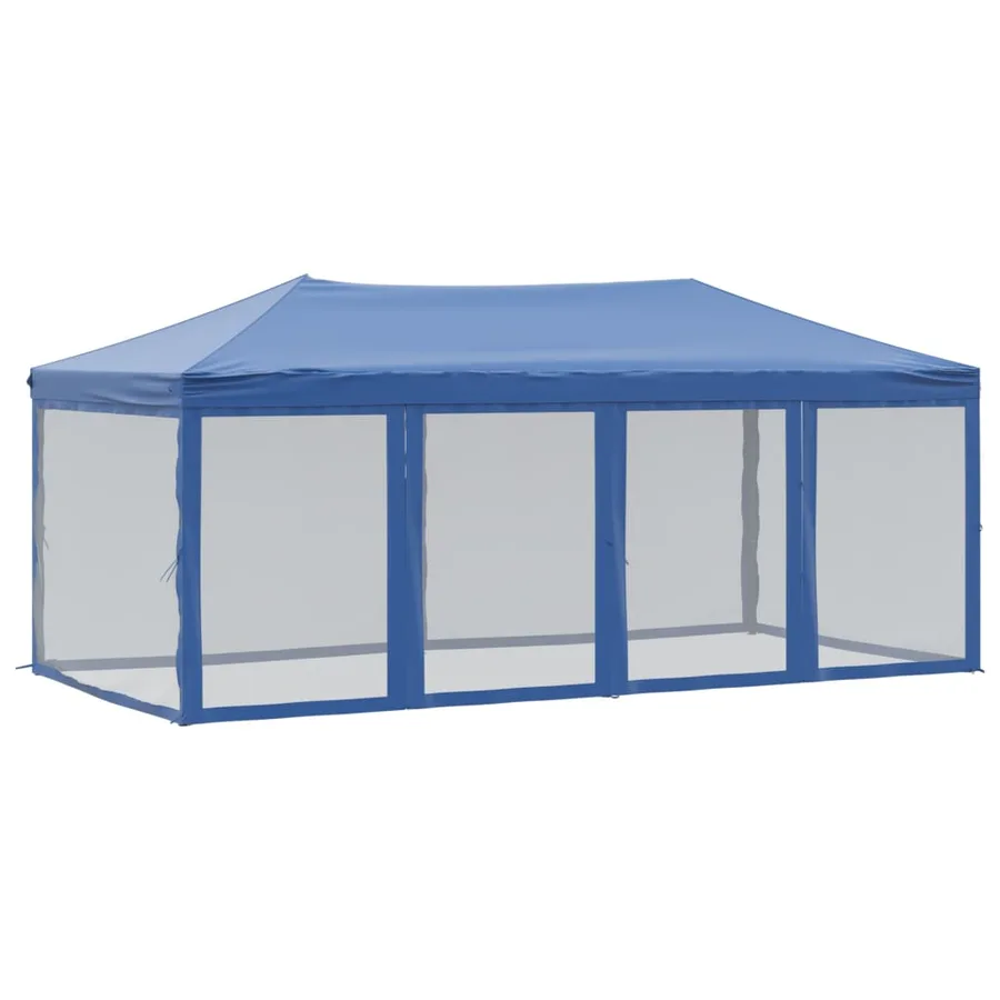 Tente de réception pliable avec parois Bleu 3x6 m - 2