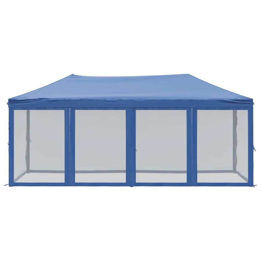 Tente de réception pliable avec parois Bleu 3x6 m - 3