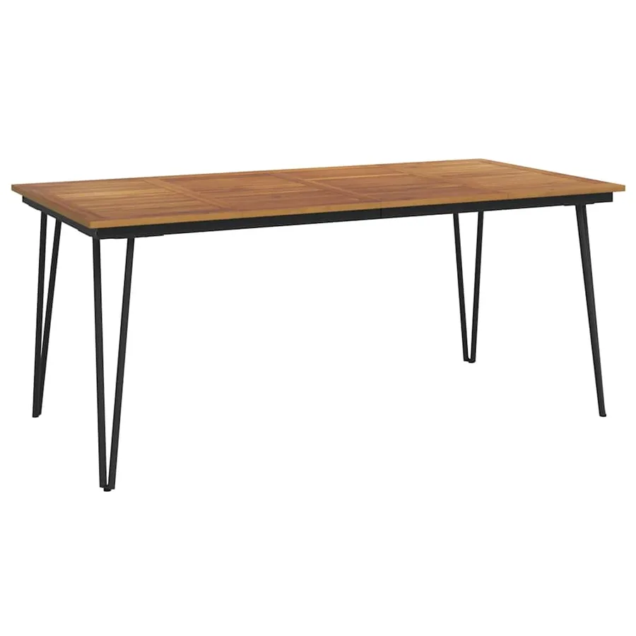Table de jardin avec pieds épingle à cheveux 180x90x75 acacia - 2