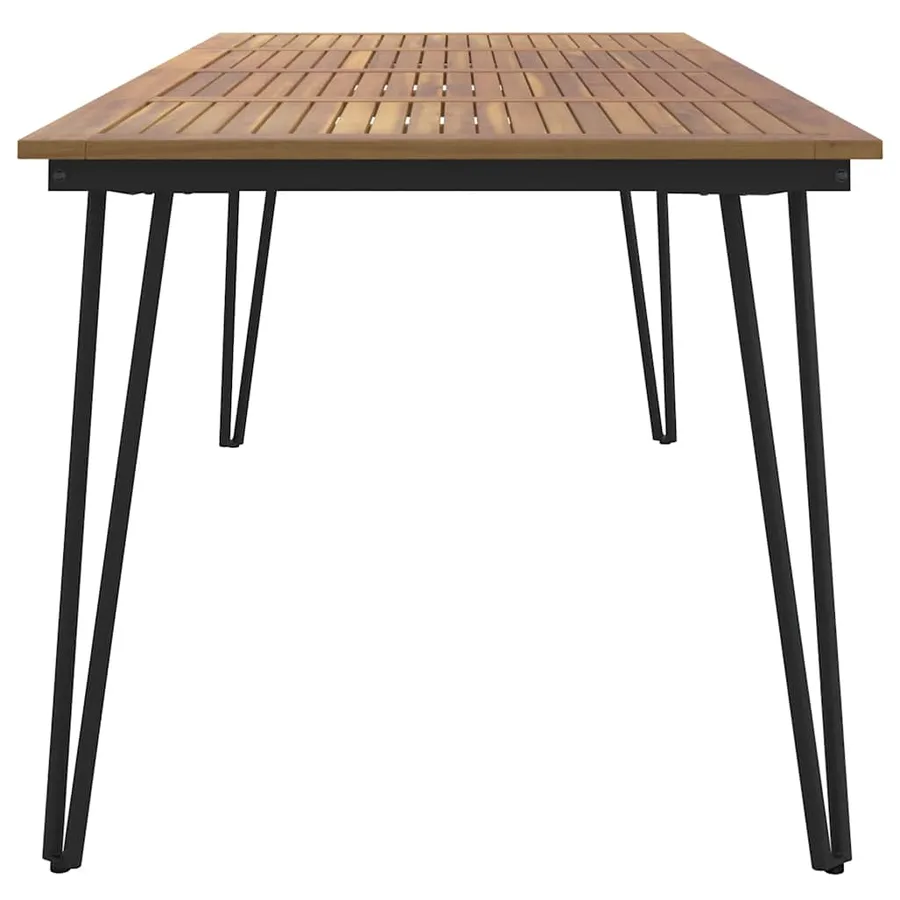 Table de jardin avec pieds épingle à cheveux 180x90x75 acacia - 4