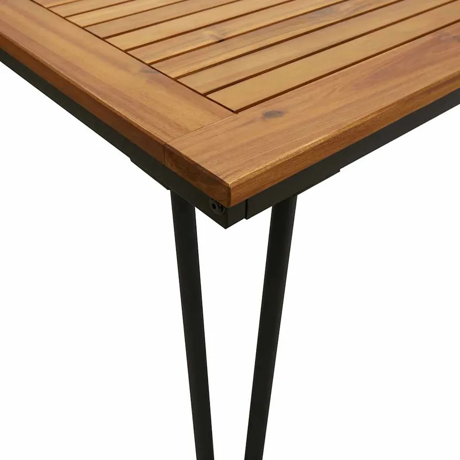 Table de jardin avec pieds épingle à cheveux 180x90x75 acacia - 7