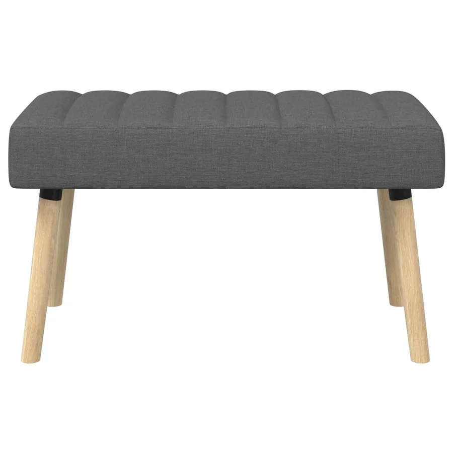 Banc capitonné canal Gris foncé 80 x 40 x 46 cm Tissu - 5