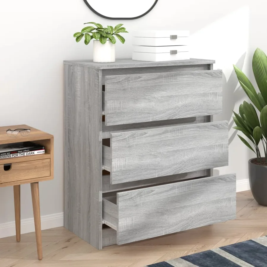 Buffet Sonoma gris 60x35x76 cm Bois d'ingénierie - 6