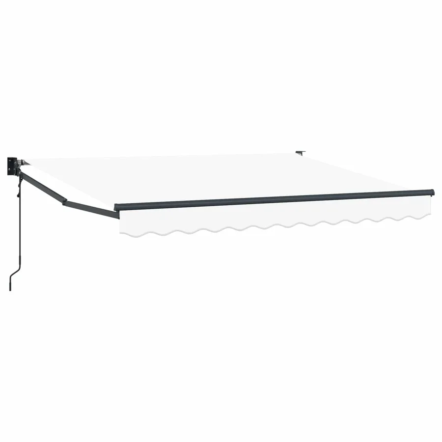 Auvent rétractable Blanc 2,5 x 2 m Polyester et métal - 2
