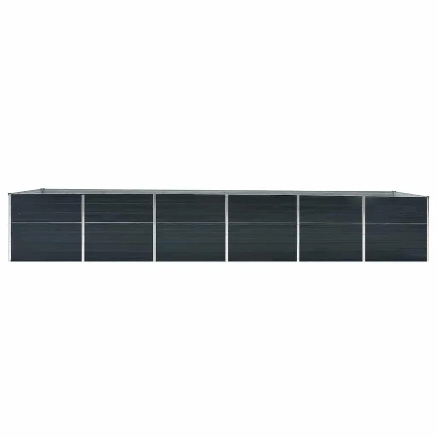 Lit surélevé de jardin Acier galvanisé 480x80x77 cm Anthracite - 5
