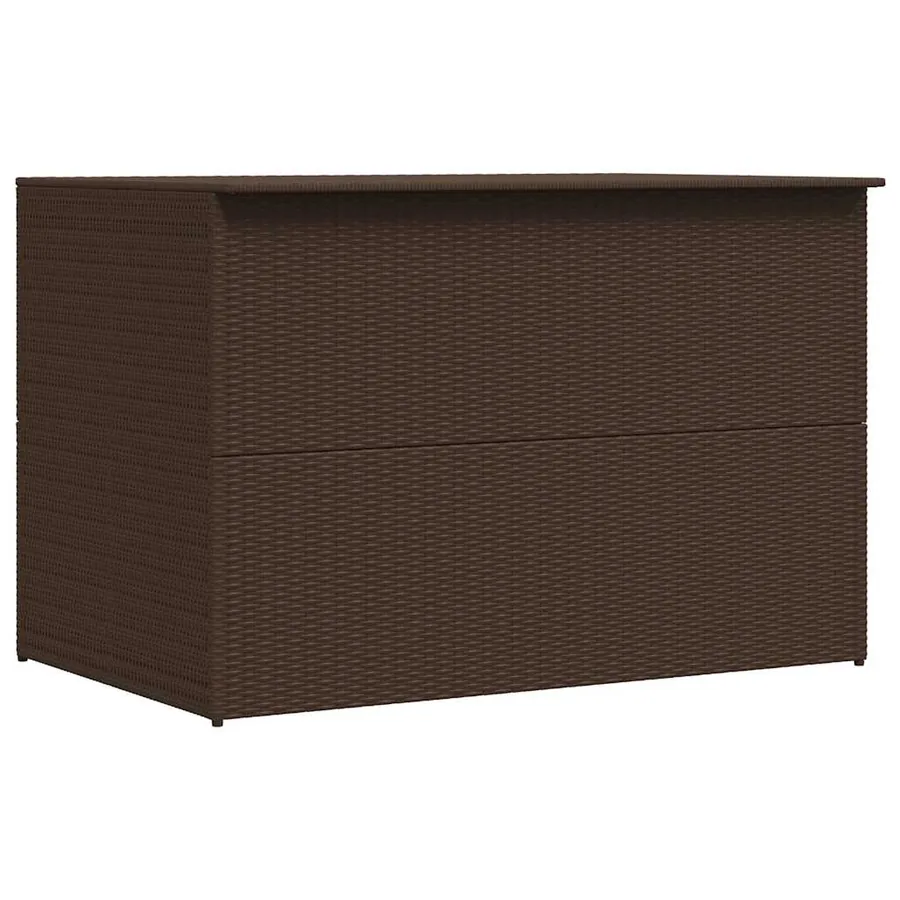 Boîte de stockage de jardin marron 150x100x100cm Résine tressée