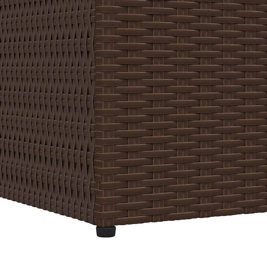 Boîte de stockage de jardin marron 150x100x100cm Résine tressée - 11