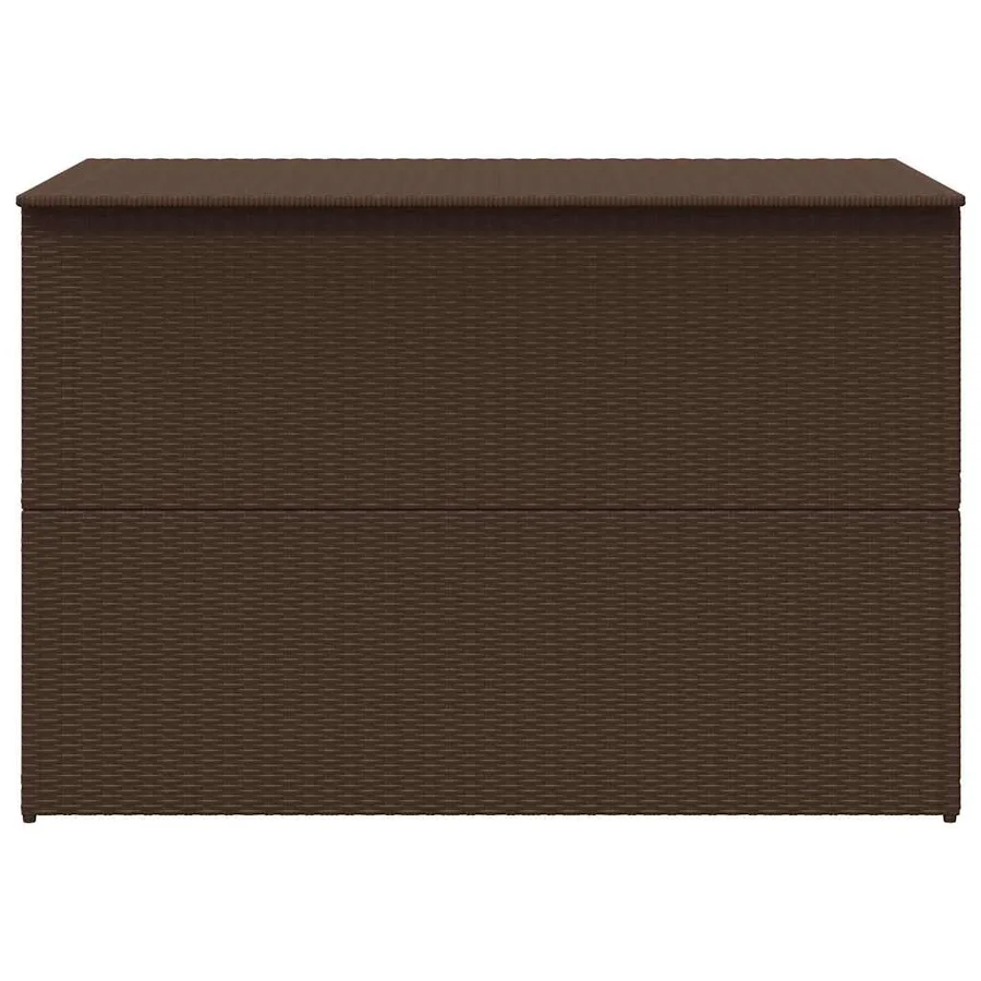 Boîte de stockage de jardin marron 150x100x100cm Résine tressée - 6