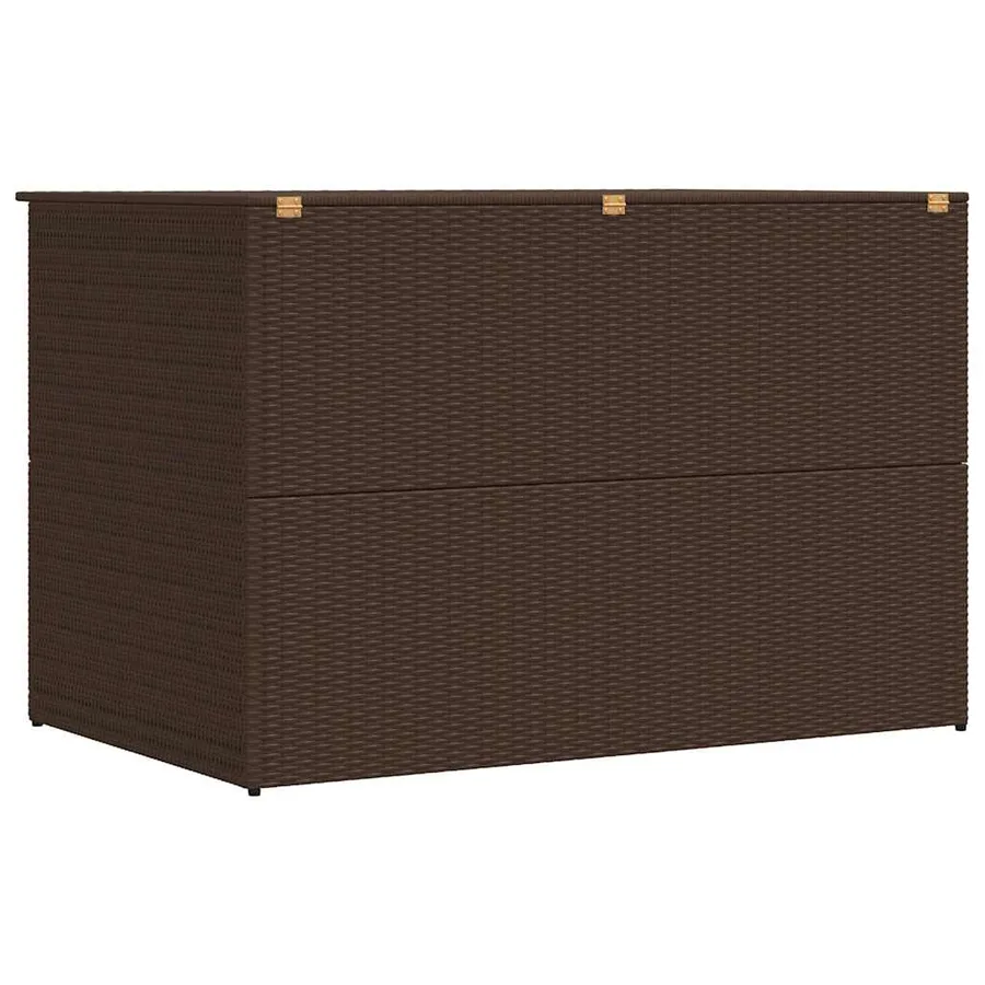 Boîte de stockage de jardin marron 150x100x100cm Résine tressée - 8