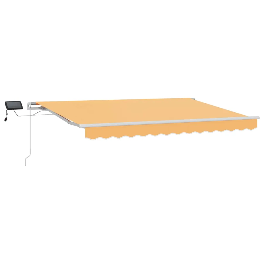 Auvent rétractable Sable 450 × 300 cm Tissu et Aluminium - 2