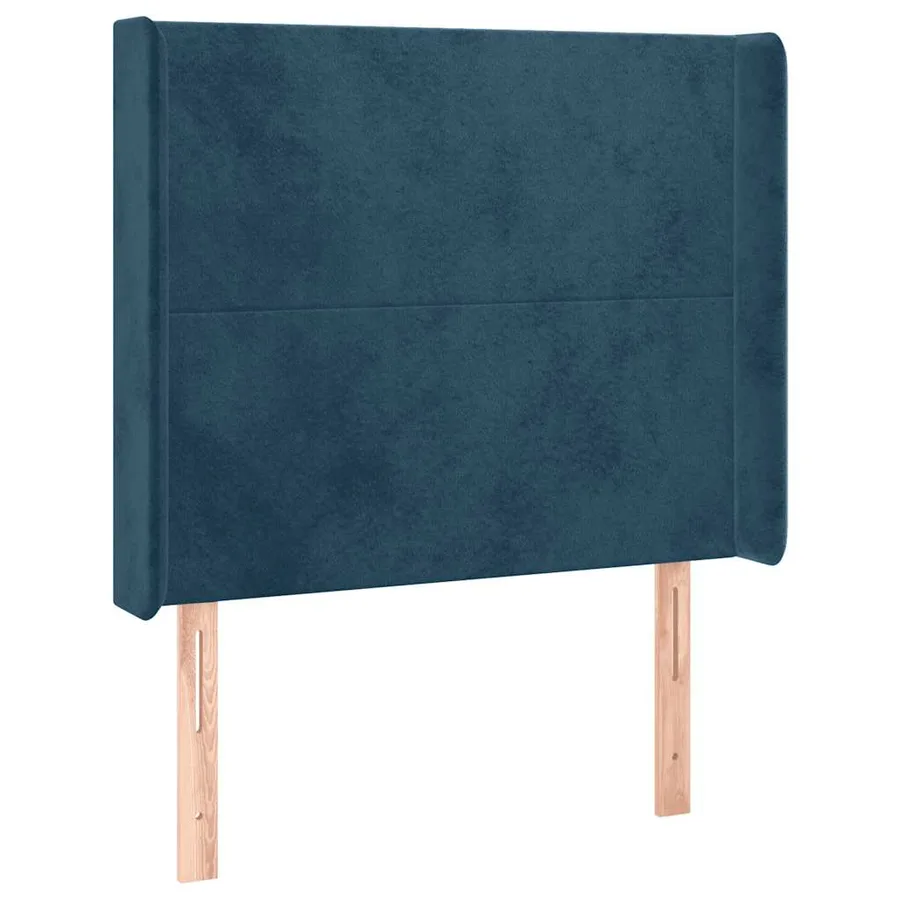 Tête de lit à LED Bleu foncé 93x16x118/128 cm Velours - 3