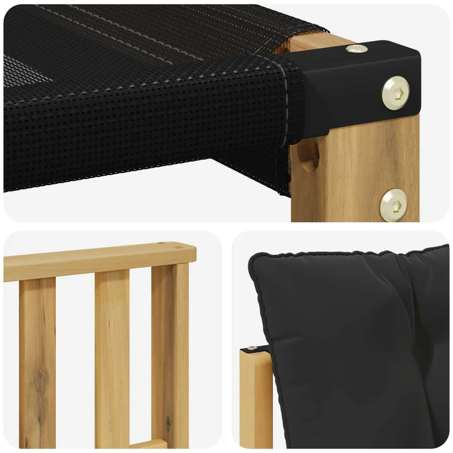 Ensemble de canapés d'extérieur 6 pcs Blanc et noir - 7