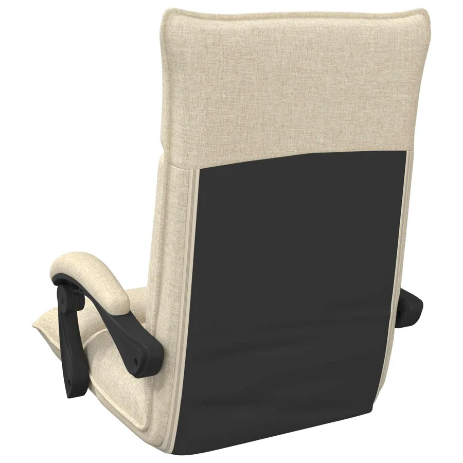 Fauteuil de sol ajustable Crème Tissu - 6