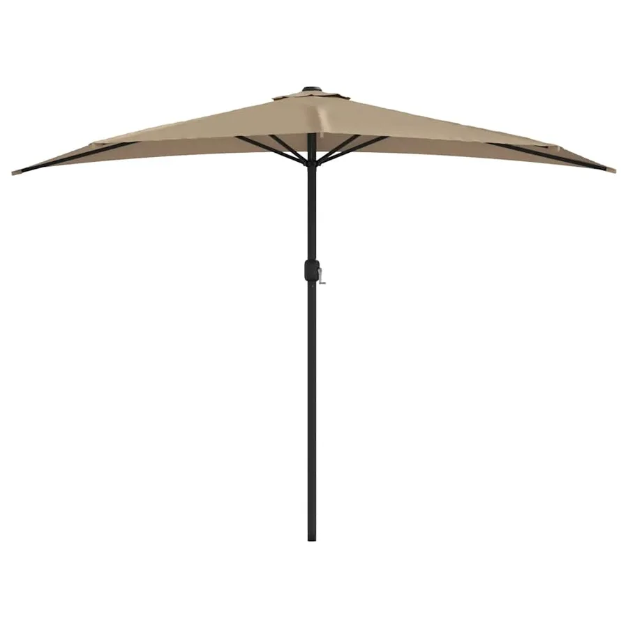 Parasol de balcon avec mât en aluminium Taupe 300x155 cm Demi - 3