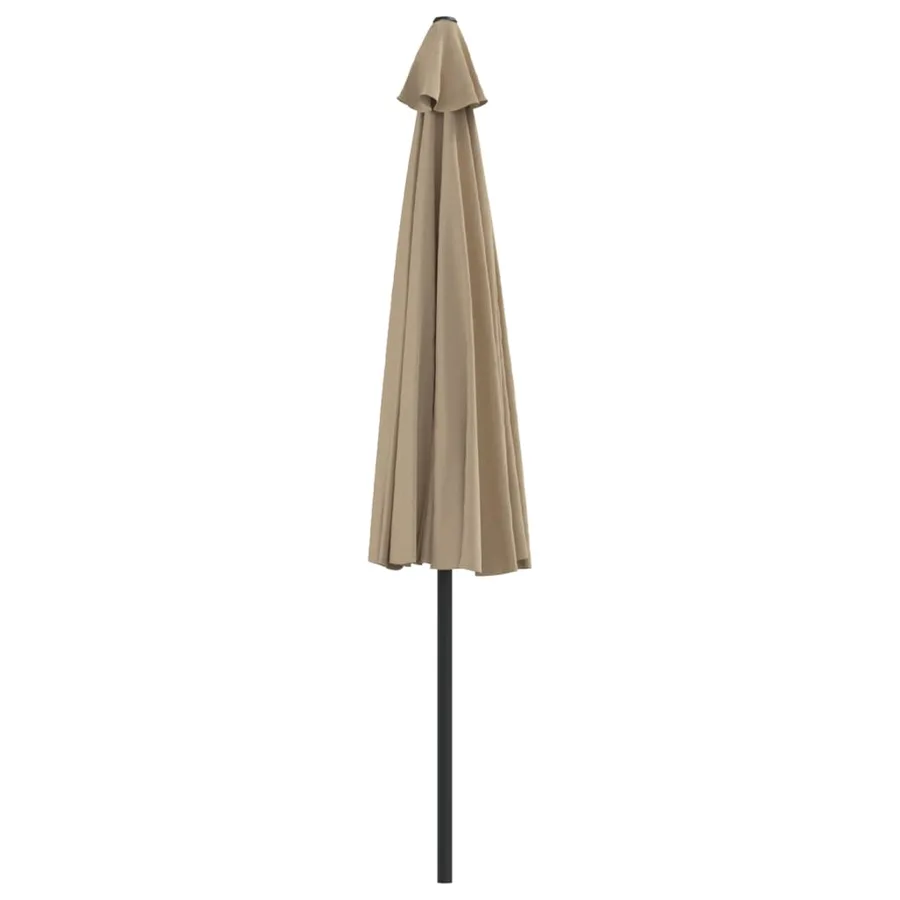 Parasol de balcon avec mât en aluminium Taupe 300x155 cm Demi - 5