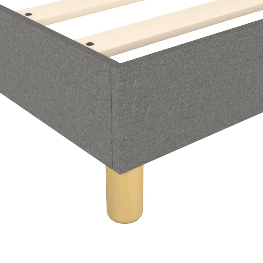 Sommier à lattes de lit avec matelas Gris foncé 140x190cm Tissu - 7