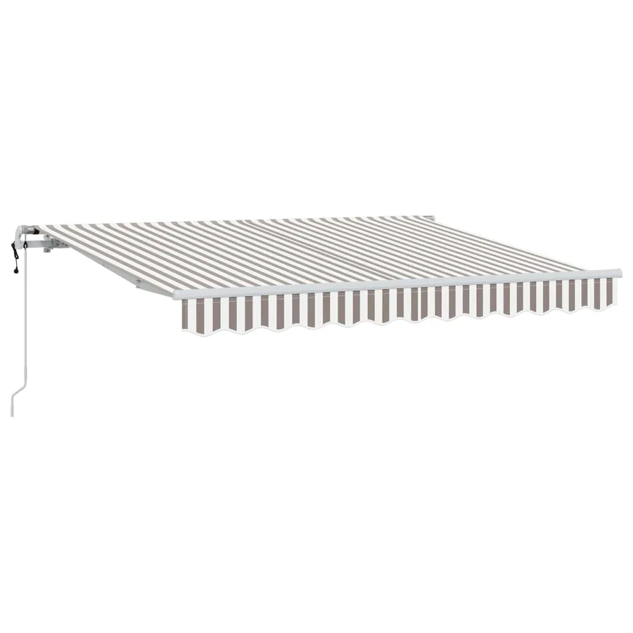 Auvent rétractable Gris clair et blanc 400 × 350 cm - 2