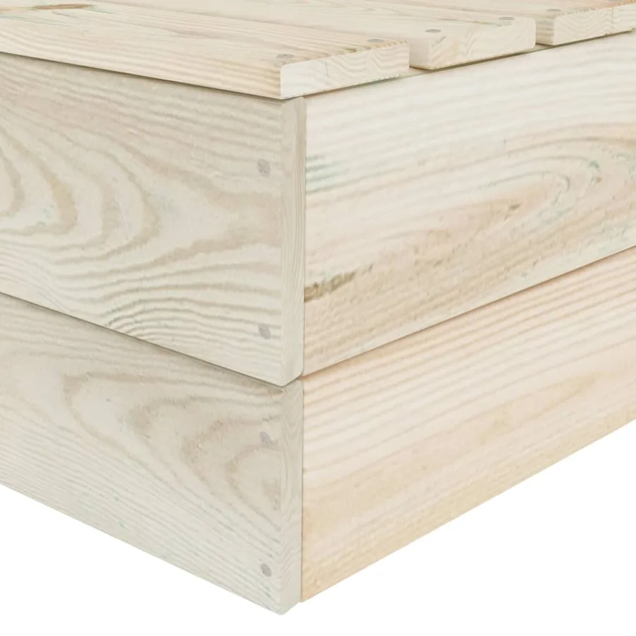 Canapé palette à 2 places de jardin Bois d'épicéa imprégné - 6