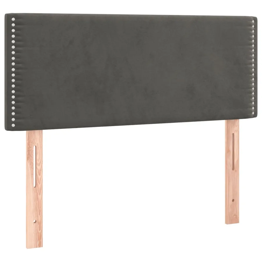 Sommier à lattes de lit avec matelas et LED Gris foncé 90x200cm - 7