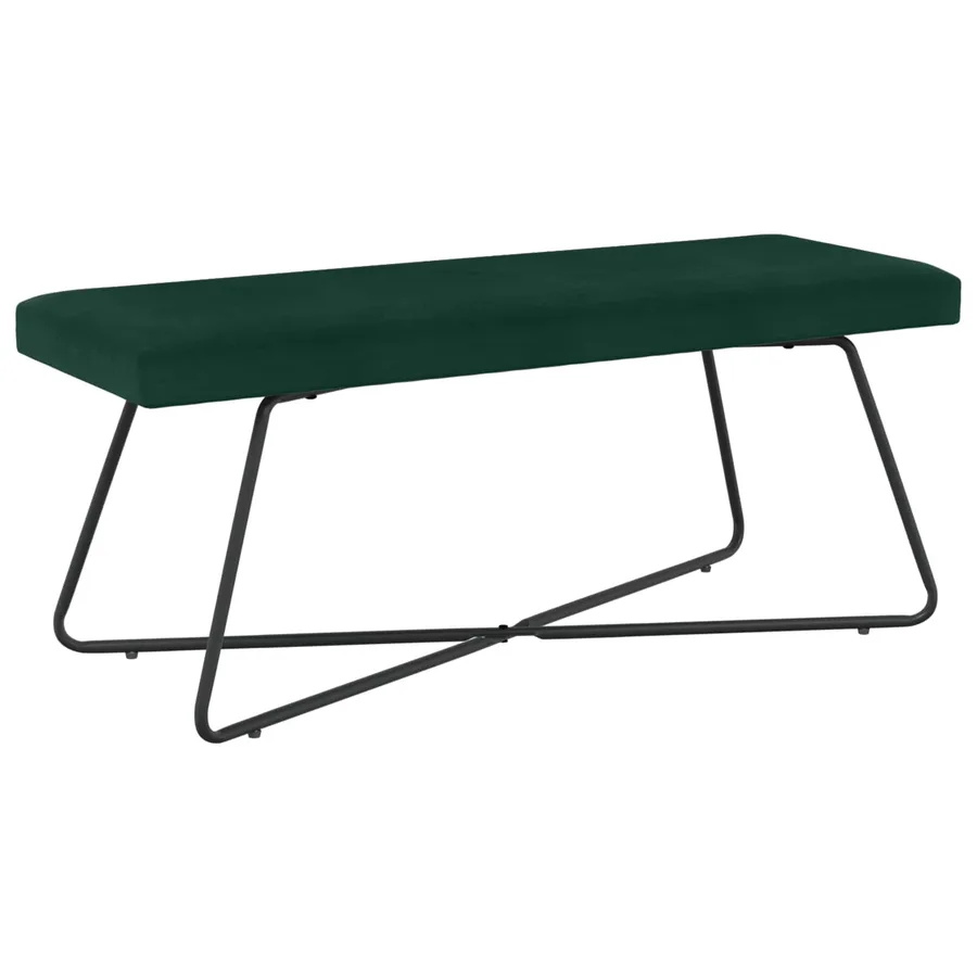 banc Vert foncé 110 x 40 x 45 cm Velours - 2