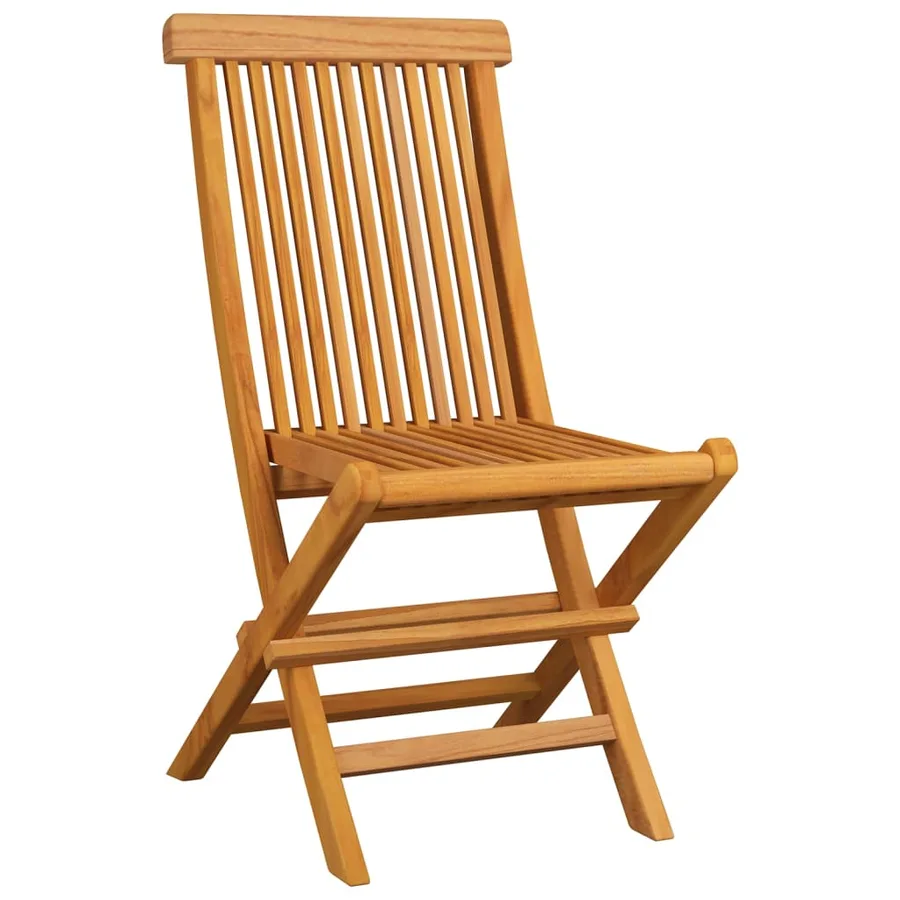 Chaises de jardin et coussins gris lot de 8 Bois de teck massif - 4