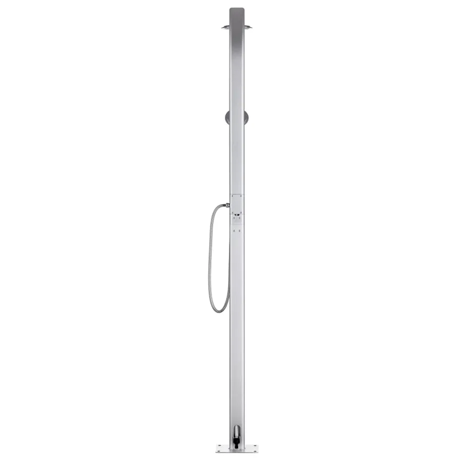 Douche de jardin avec base gris 220 cm Aluminium - 6