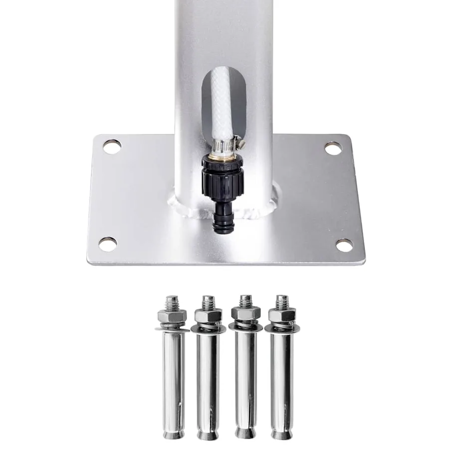 Douche de jardin avec base gris 220 cm Aluminium - 7