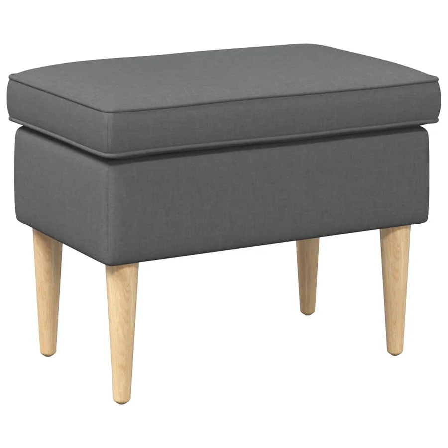 Pouf Gris foncé 55 x 35 x 41 cm - 2