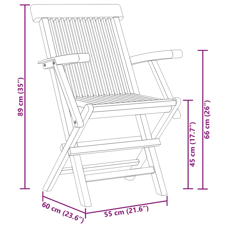 Salon de jardin 5 pcs Bois de teck massif - 12