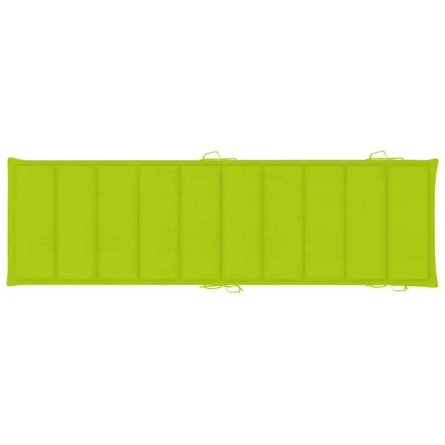 Chaise longue avec coussin Gris Bois d'acacia solide - 12